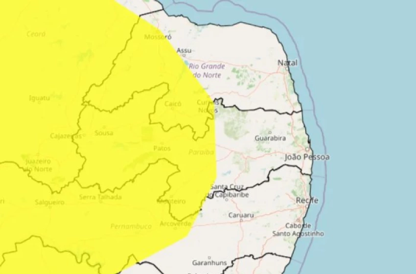 Imagem Alerta amarelo de baixa umidade do ar