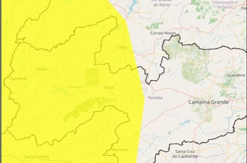 Imagem Alerta amarelo de baixa umidade do ar