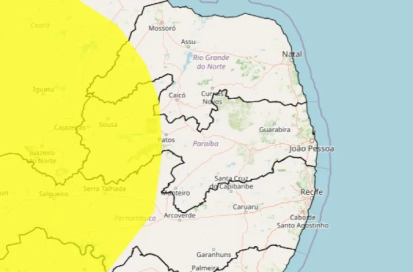 Imagem Alerta amarelo de baixa umidade do ar