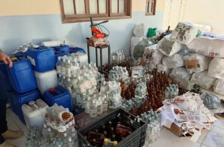 Imagem Interdição de fábrica clandestina de cachaça