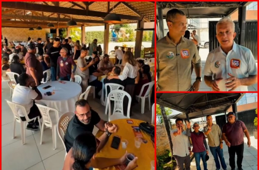 Imagem deputado Jutay Meneses ao lado de Nabor presidentes de colônias