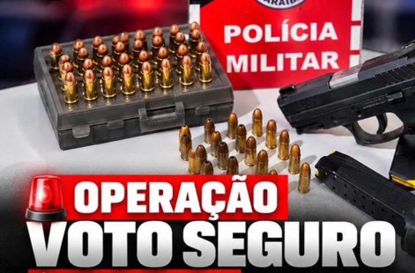 Imagem Armas de fogo e munições apreendidas pela PM