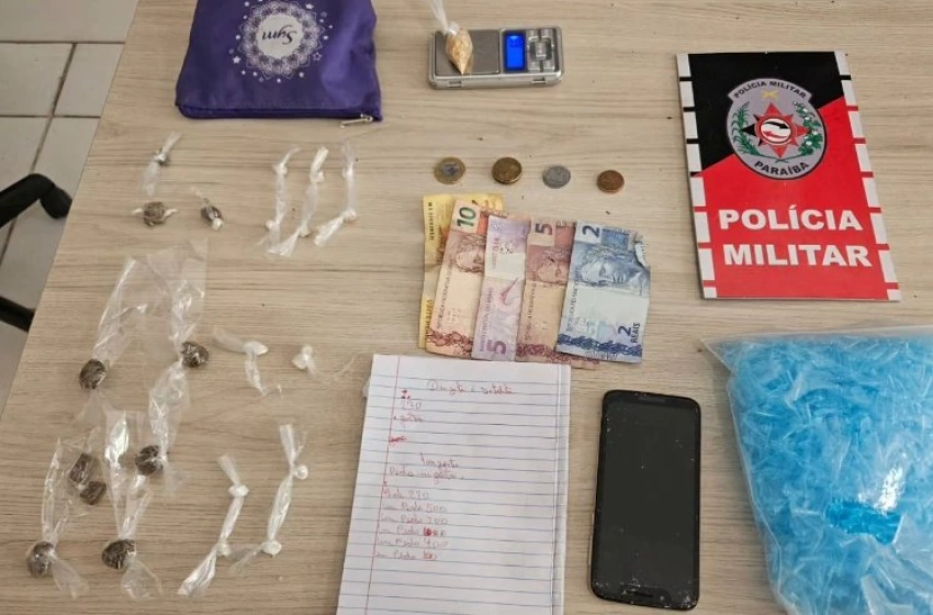 Imagem Drogas apreendidas pela polícia militar em Cajazeiras 