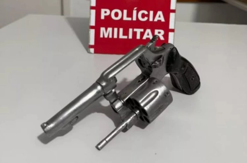Imagem Arma de fogo apreendida em ação da PM