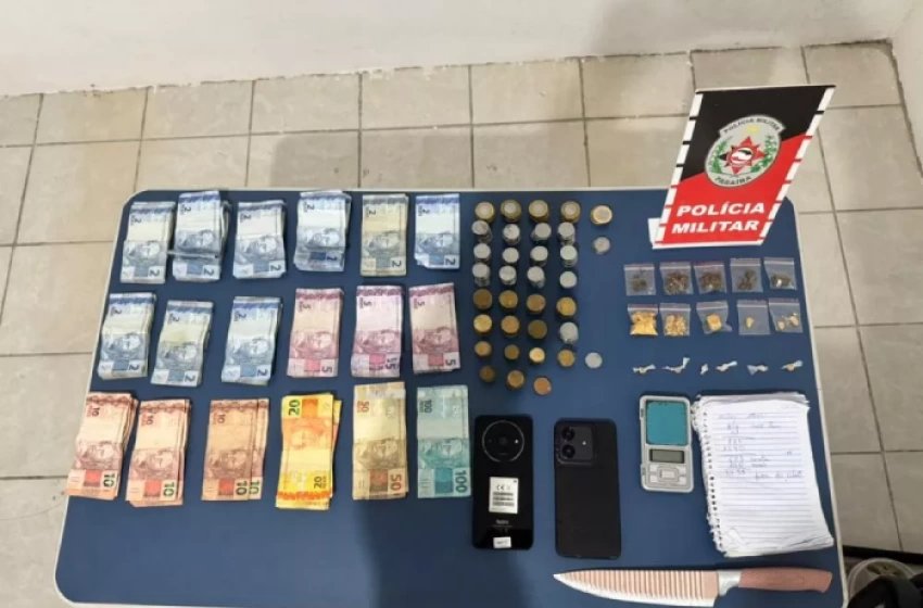 Imagem Material apreendido em ação da PM