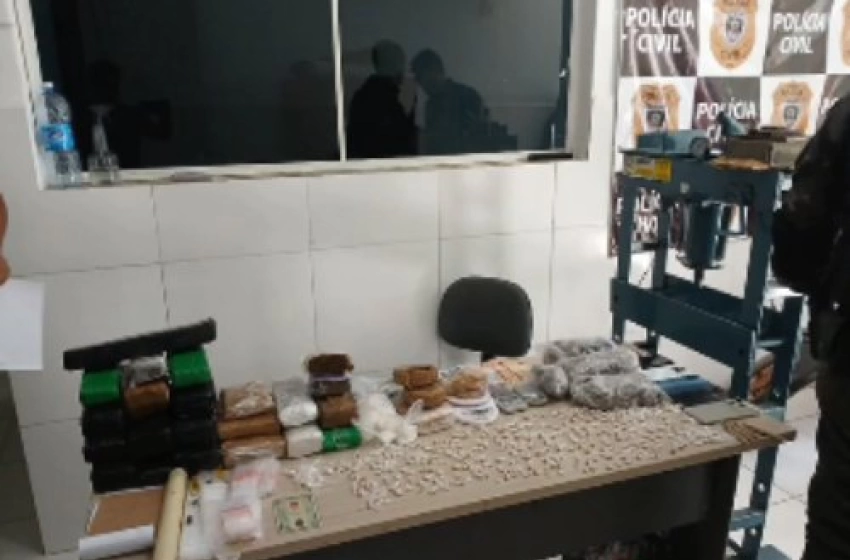 Imagem Material apreendido em ação da PM