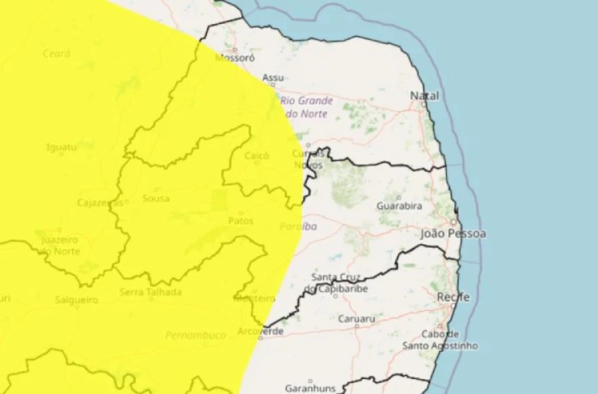 Imagem Alerta amarelo de baixa umidade do ar