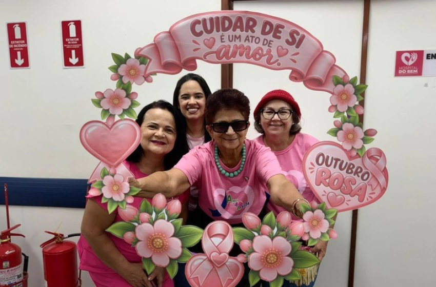 Imagem Ação do Outubro Rosa no Hospital do Bem 