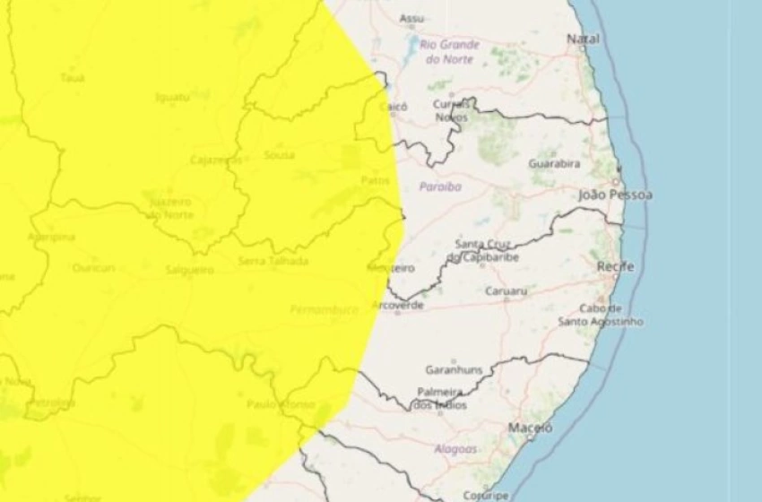 Imagem Alerta amarelo de baixa umidade do ar