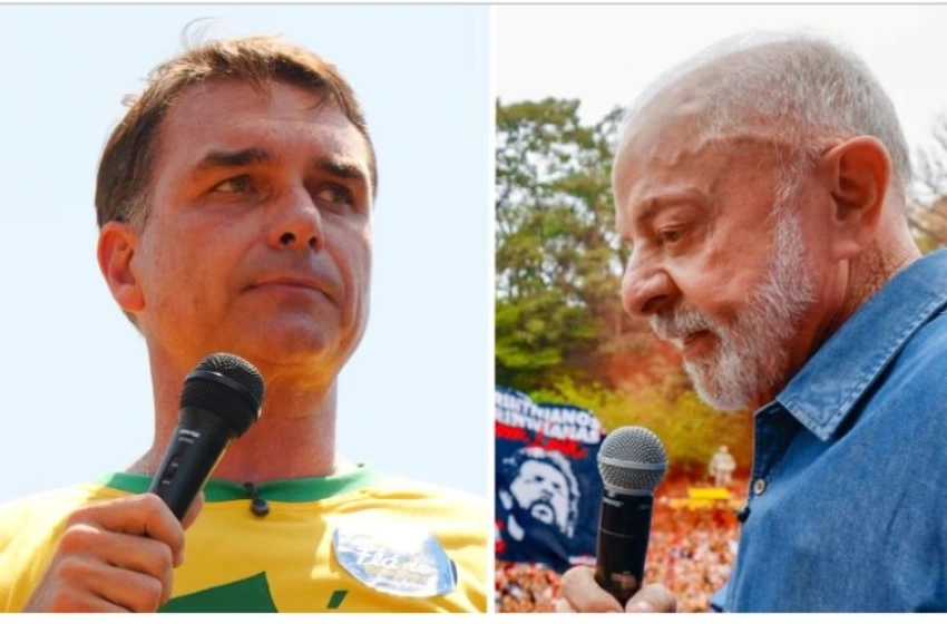 Imagem Flávio Bolsonaro x Lula