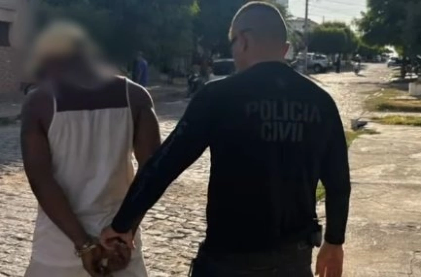 Imagem Homem preso pela Delegacia de Roubos e Furtos (DRF) em Patos 