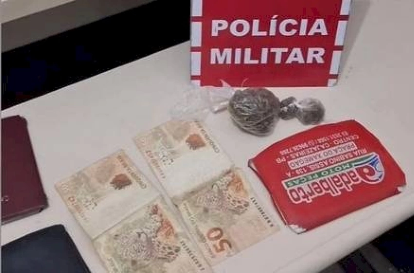 Imagem Maconha apreendida com homem em Cajazeiras