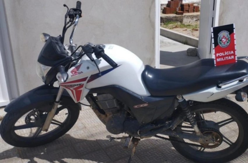 Imagem Motocicleta recuperada em ação da Polícia Militar