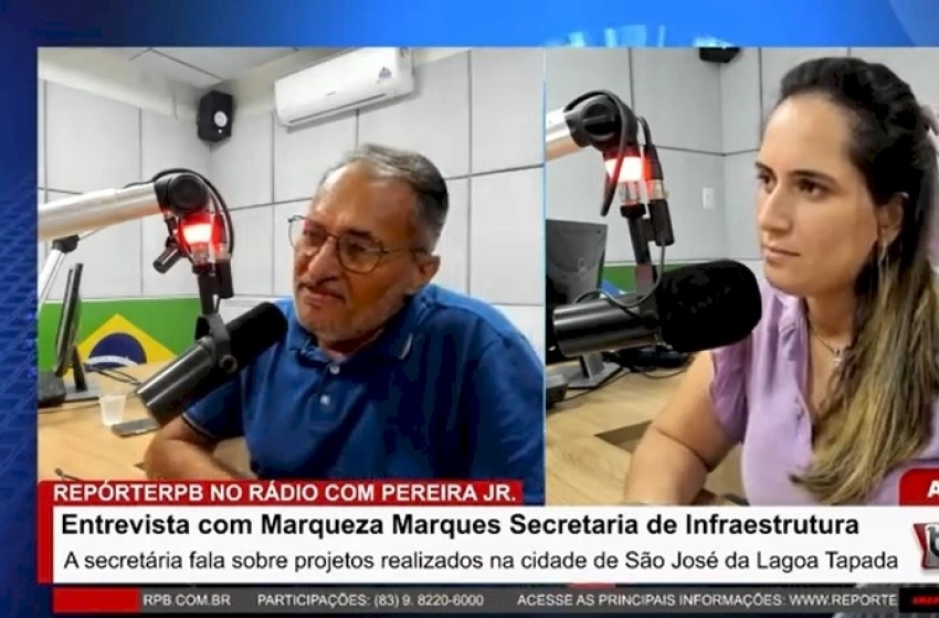 Imagem Marqueza Marques no Programa REPORTERPB no Rádio