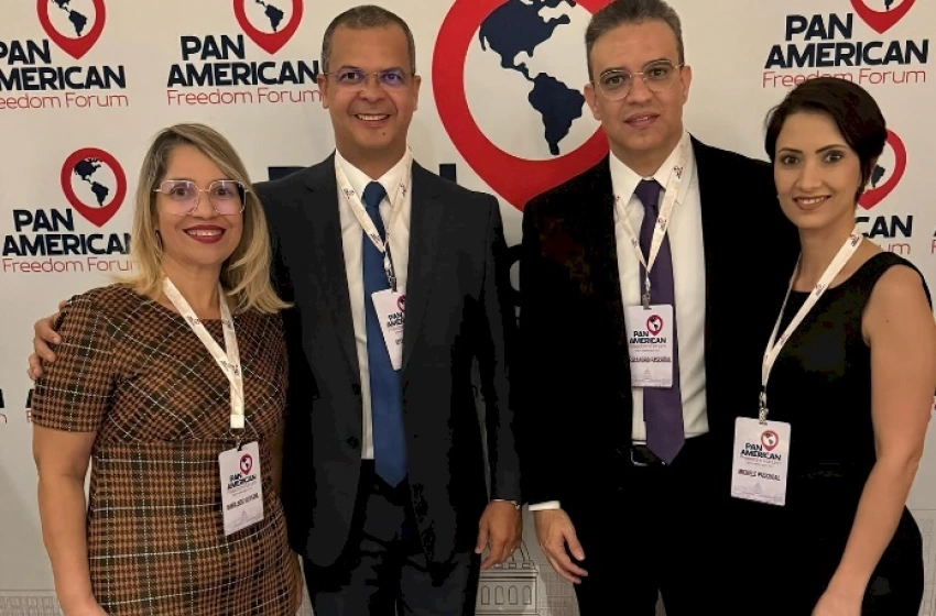 Imagem Jutay Meneses participa do Pan American Freedom Forum 2024, em Wasghington