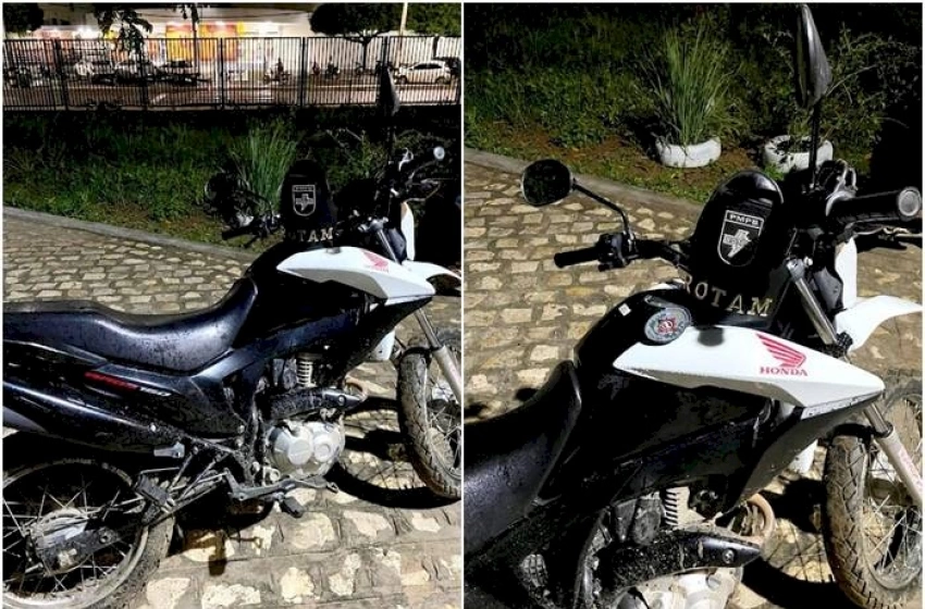 Imagem Motocicleta recuperada pela Polícia Militar