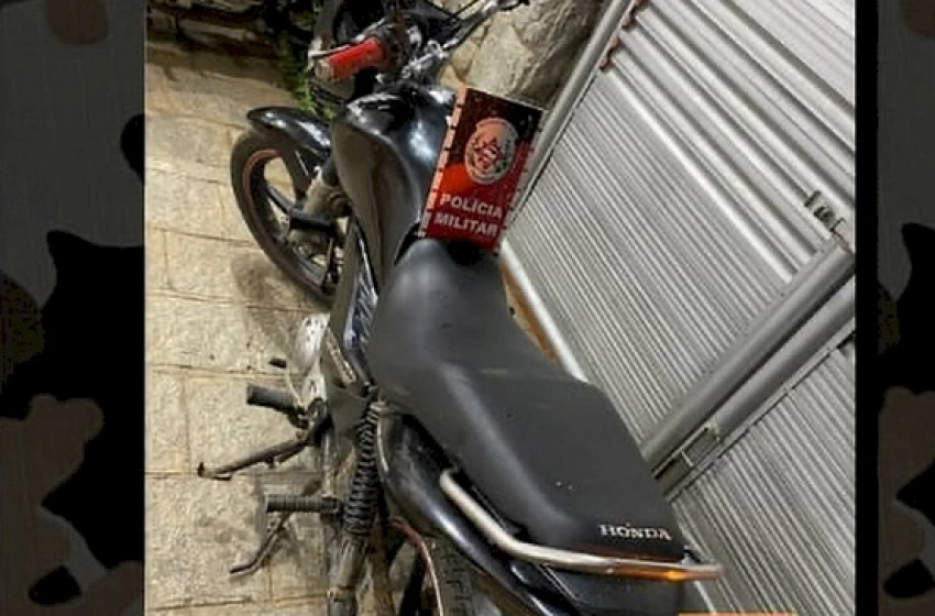 Imagem Motocicleta recuperada pela Polícia Militar