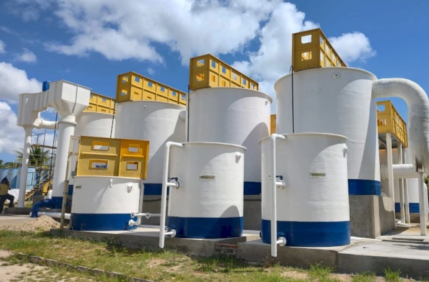 Imagem Estação de Tratamento de Água (ETA) do sistema integrado Capivara-Uiraúna.