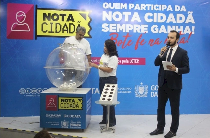 Imagem Sorteio do programa Nota Cidadã 