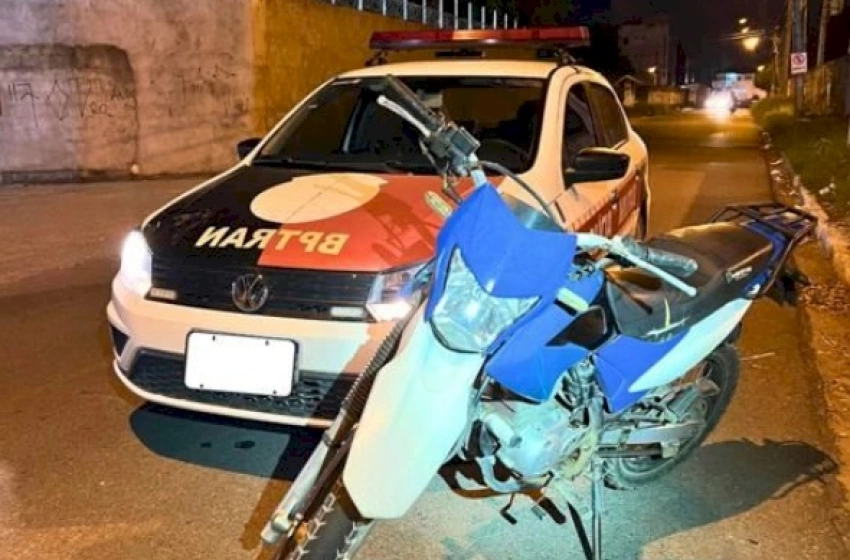 Imagem Motocicleta recuperada pela Polícia Militar