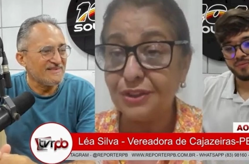 Imagem Vereadora Léa Silva de Cajazeiras no Programa REPORTERPB no Rádio