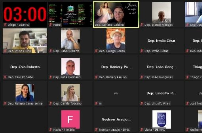 Imagem Sessão da Assembleia Legislativa da Paraíba