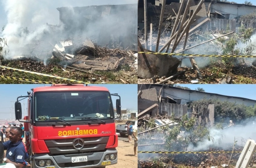 Imagem Explosão em caldeira de fábrica de Doce em Sousa