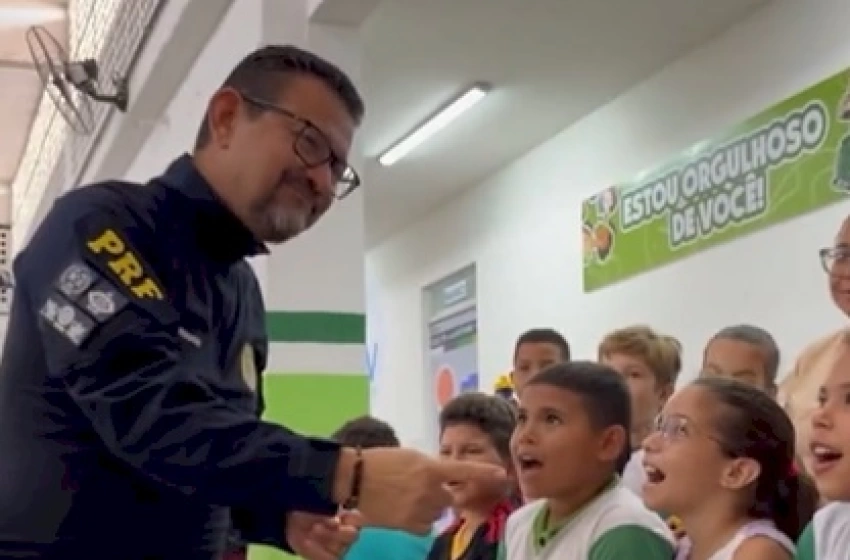 Imagem Visita da Polícia Rodoviária Federal, através do Projeto 