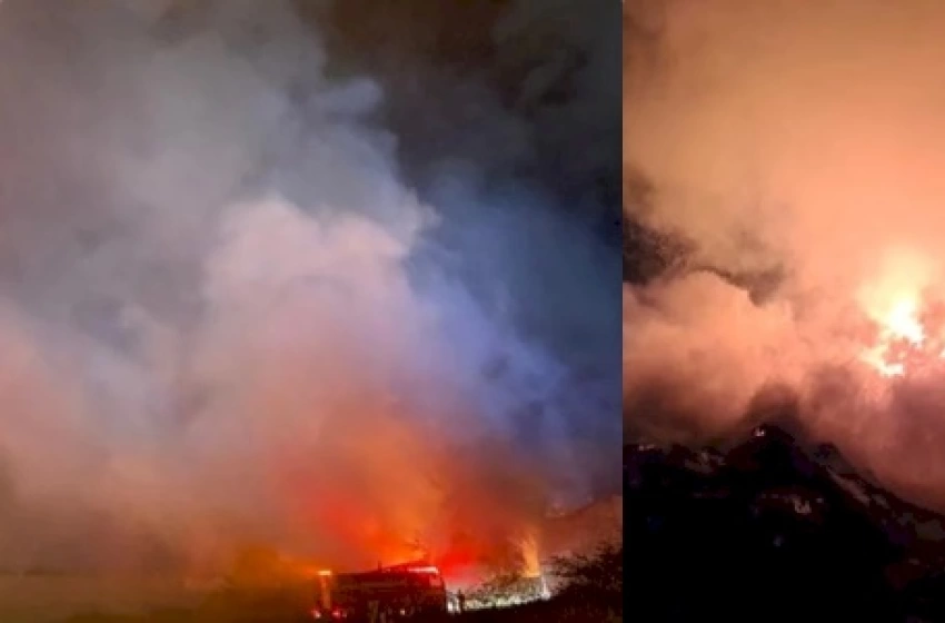 Imagem Incêndio em depósito de recicláveis na cidade de Patos 