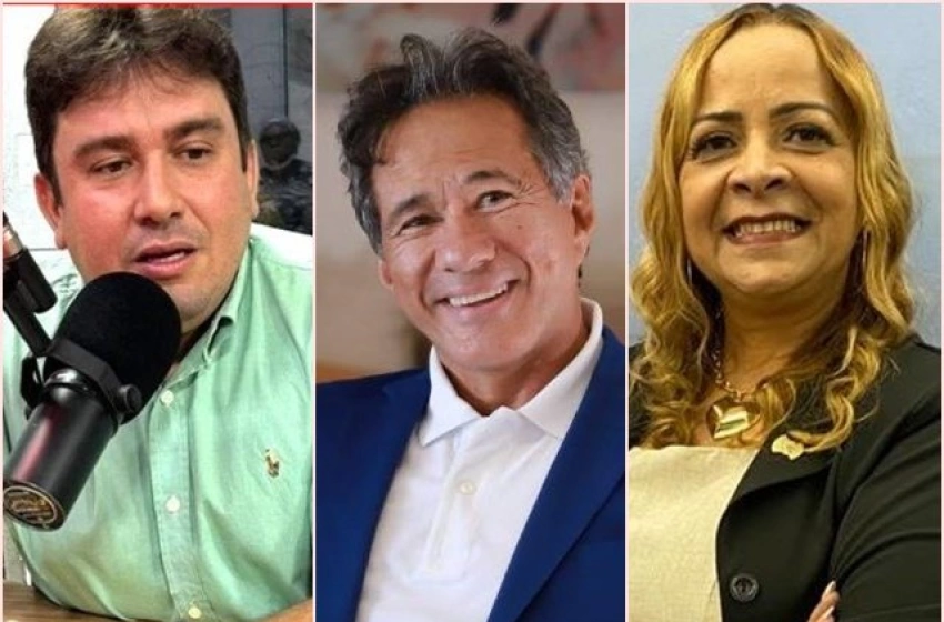 Imagem Helder Carvalho, Gilbertão, e Lana Dantas