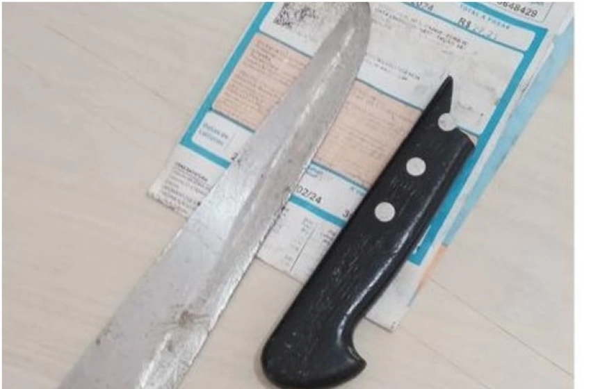 Imagem Arma usada para agressão a mulher em Cajazeiras