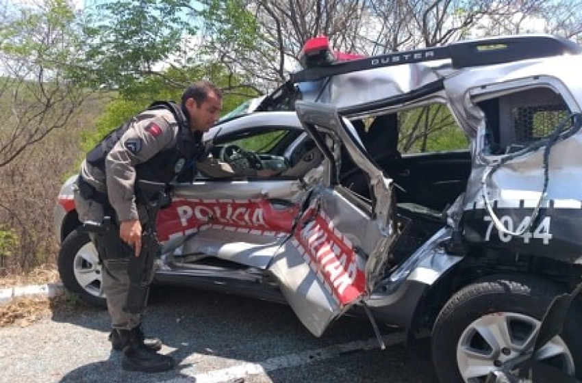 Imagem Viatura em acidente