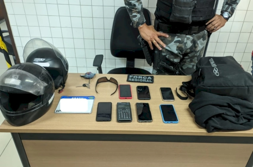 Imagem Polícia frustra assaltos e apreende dupla que usava motocicleta para atos infracionais