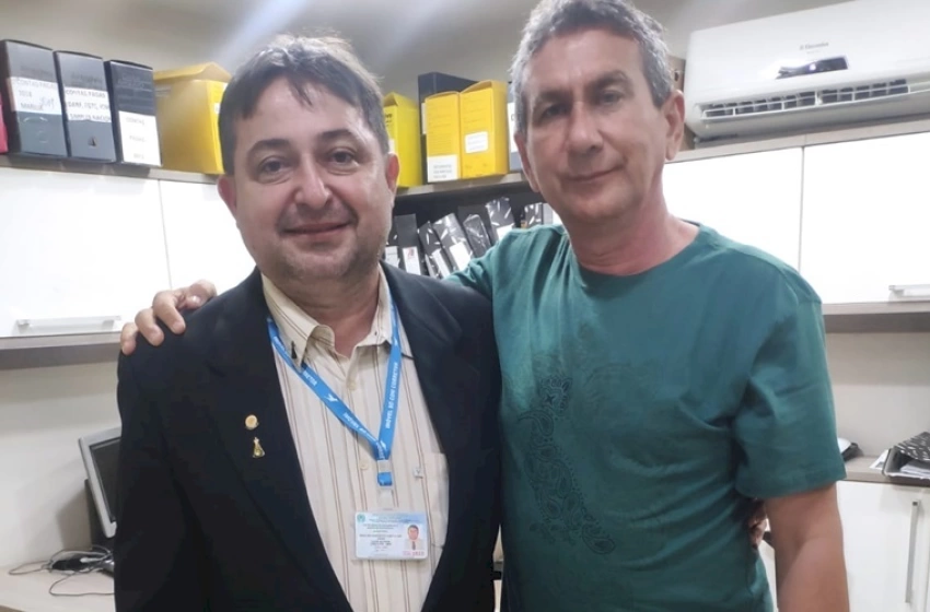 Imagem Jucelio Rocha de Lima ao lado do Presidente Bira da CRECI/PB