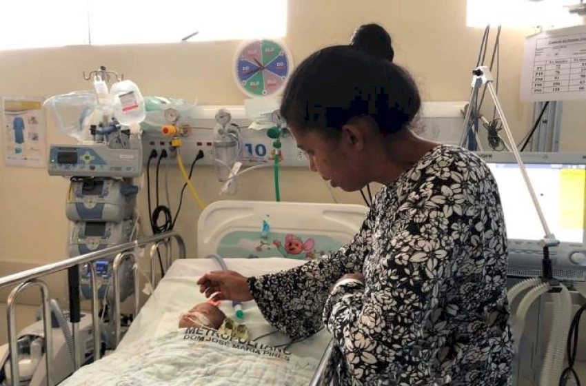 Imagem Testes com aparelho hospitalar