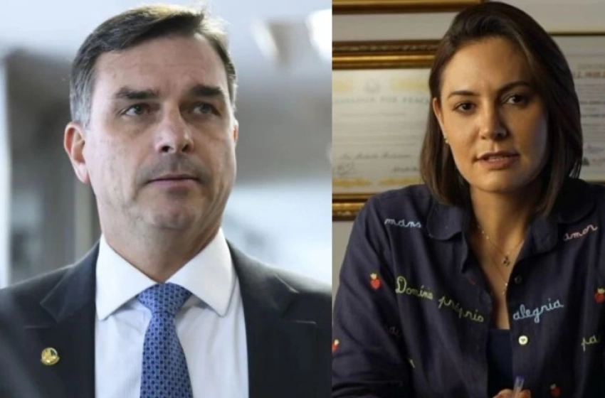 Imagem Flavio e Michelle Bolsonaro