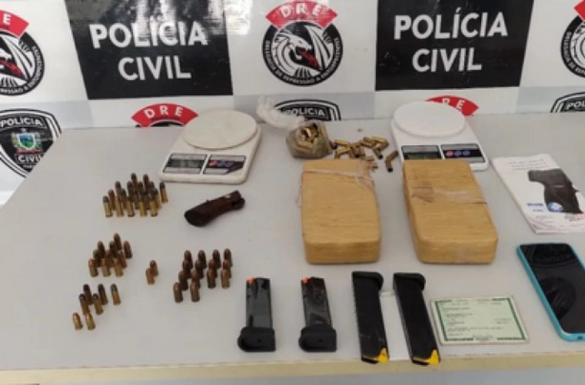 Imagem Material ilícito apreendido em ação da Polícia Civil