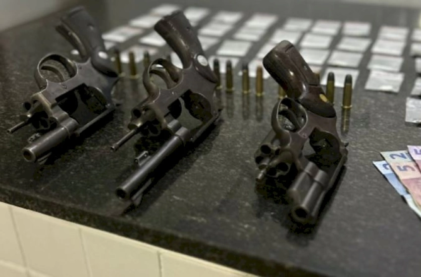 Imagem Armas de fogo apreendidas pela polícia em Cabedelo 