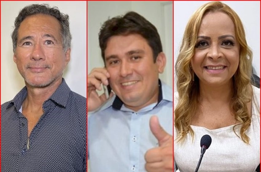 Imagem Gilbertão, Helder, e Lana Dantas