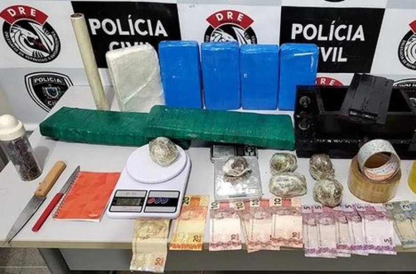 Imagem Material ilícito apreendido em ação da Polícia Civil