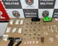 Material ilícito apreendido em ação da Polícia Militar