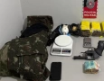Material ilícito apreendido em ação da Polícia Militar