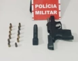 Arma e munições apreendidas em ação da PM