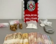Drogas apreendidas pela polícia militar em São Mamede 