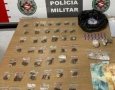 Material ilícito apreendido em ação da Polícia Militar