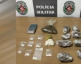 Drogas apreendidas em ação da Polícia Militar