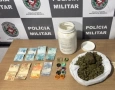 Material ilícito apreendido em ação da Polícia Militar