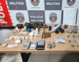 Material ilícito apreendido em ação da PM