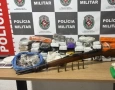 Material ilícito apreendido em ação da Polícia Militar