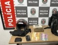 Material apreendido em ação da Polícia Militar